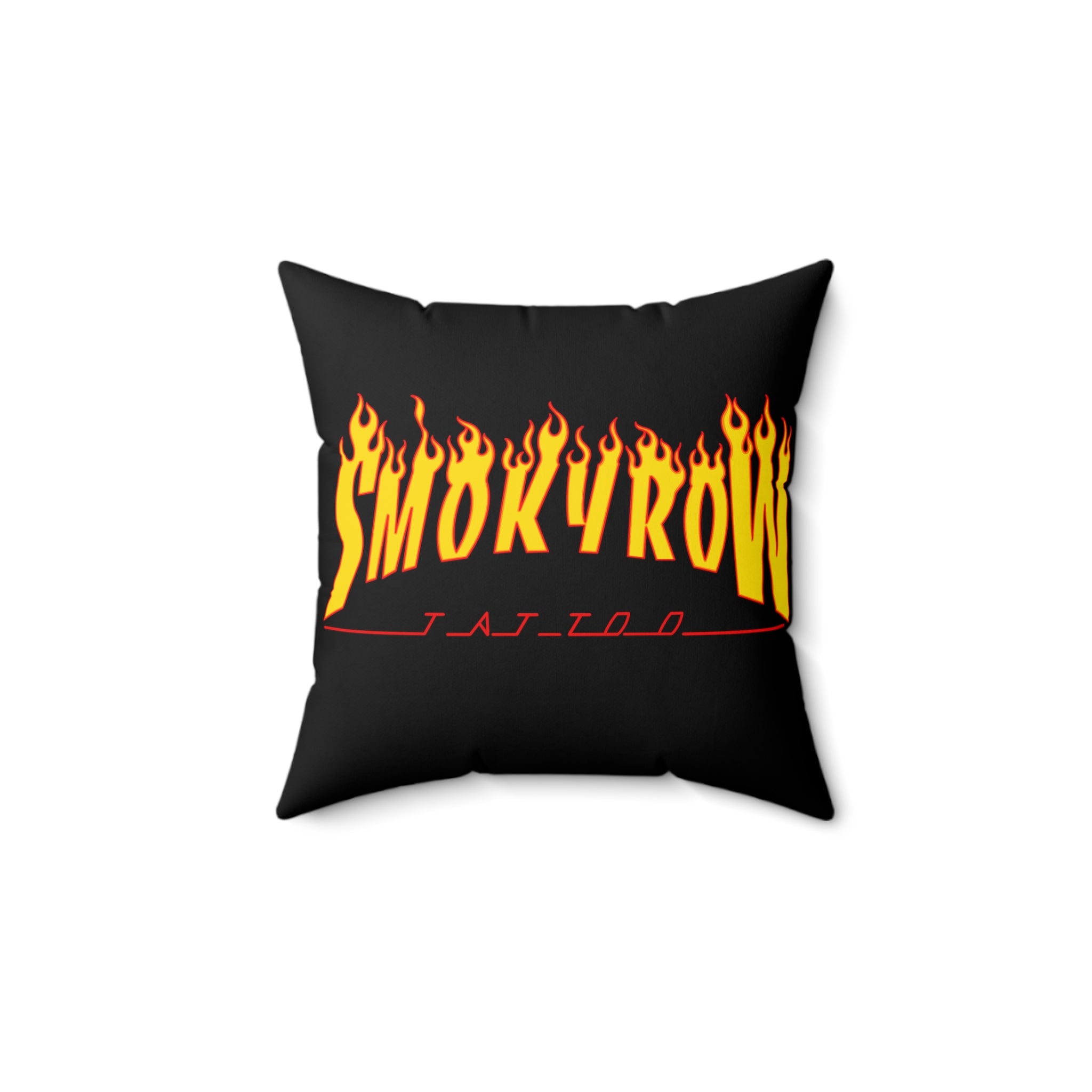Thrshr Smoky Row Tattoo Spun Polyester Square Pillow