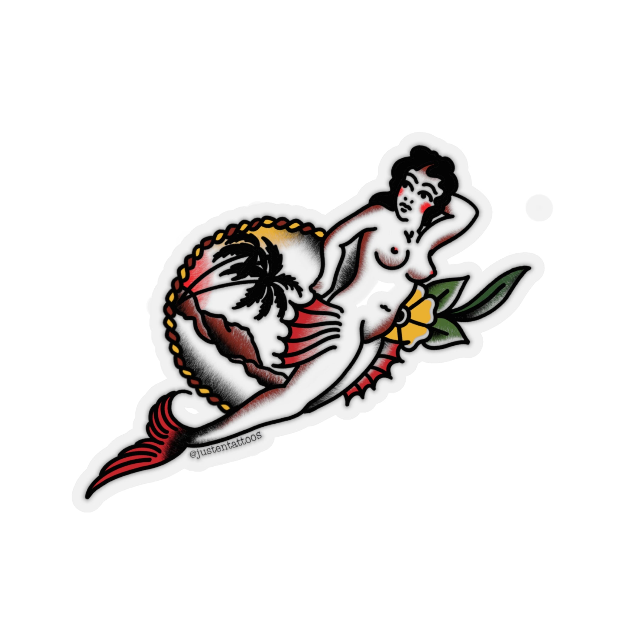 Mermaid Woman SJ Kiss-Cut Stickers