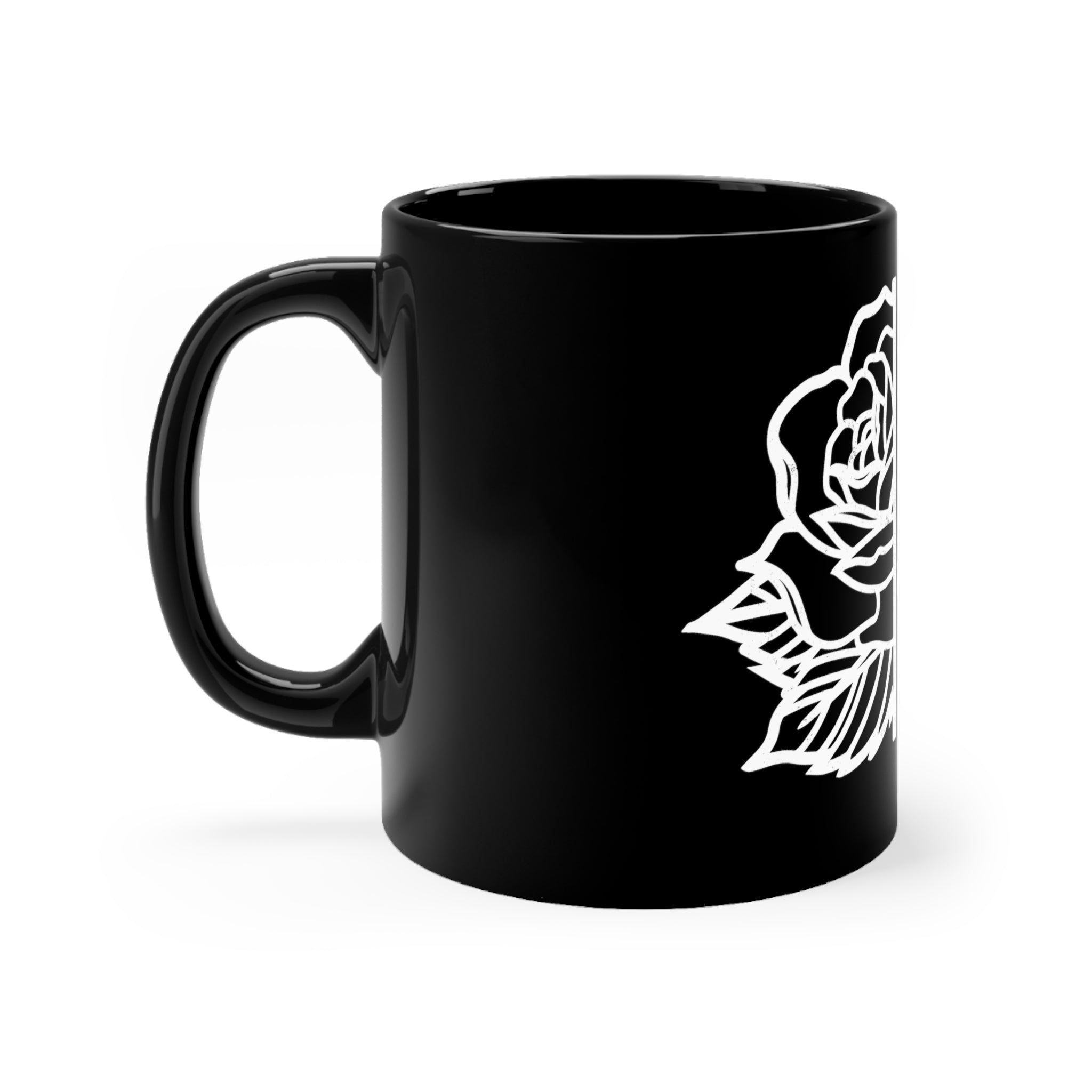SRT Half Rose Logo Black mug 11oz