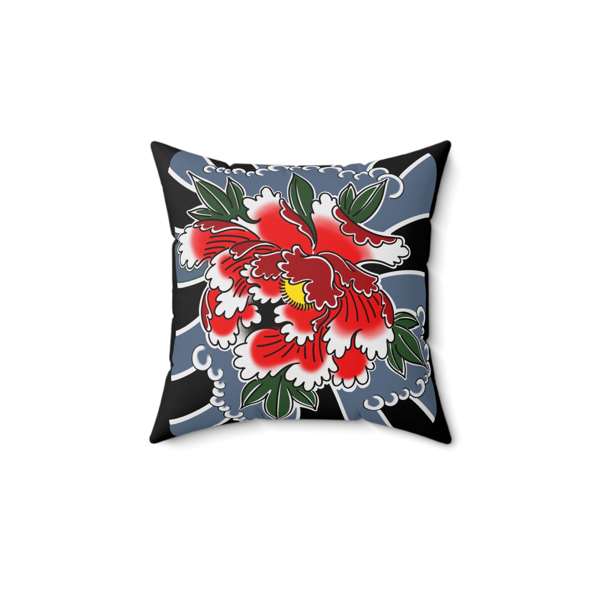 SRT Chrysanthemum Spun Polyester Square Pillow