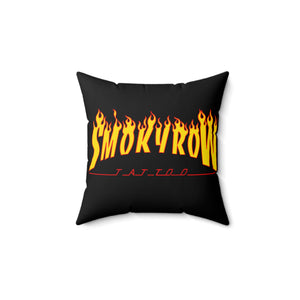 Thrshr Smoky Row Tattoo Spun Polyester Square Pillow